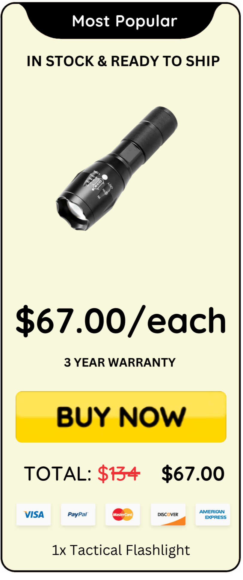 Tactical Flashlight Price